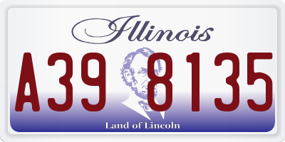 IL license plate A398135