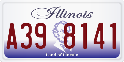 IL license plate A398141