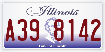 IL license plate A398142