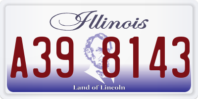 IL license plate A398143