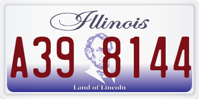 IL license plate A398144