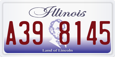 IL license plate A398145