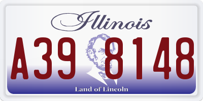 IL license plate A398148