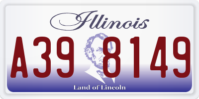 IL license plate A398149
