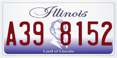 IL license plate A398152