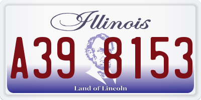 IL license plate A398153