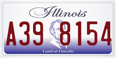 IL license plate A398154