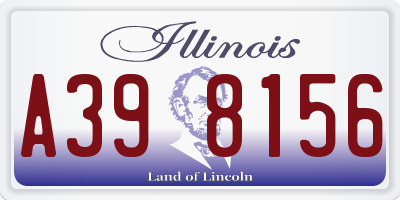 IL license plate A398156