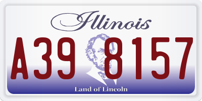 IL license plate A398157