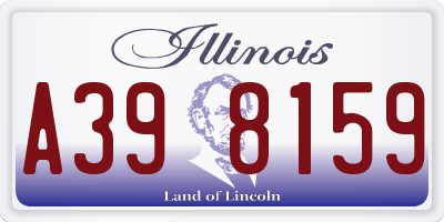IL license plate A398159