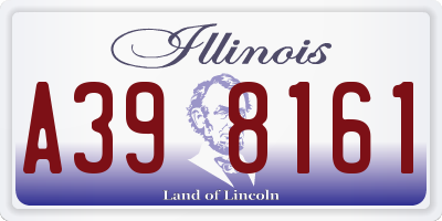IL license plate A398161