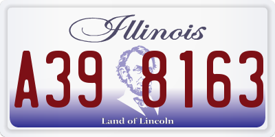 IL license plate A398163