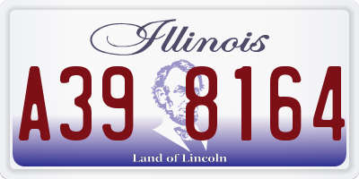 IL license plate A398164