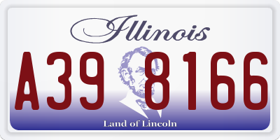 IL license plate A398166