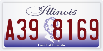 IL license plate A398169