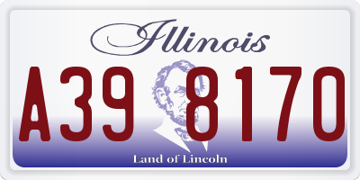 IL license plate A398170