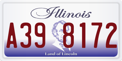 IL license plate A398172