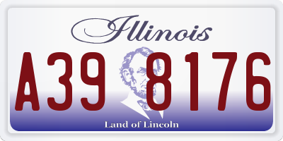 IL license plate A398176