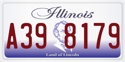 IL license plate A398179