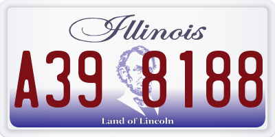 IL license plate A398188