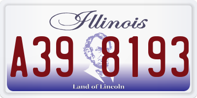 IL license plate A398193
