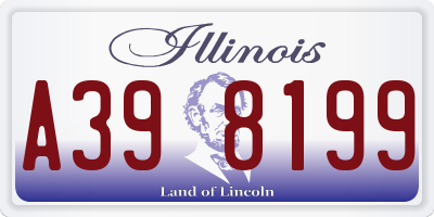 IL license plate A398199