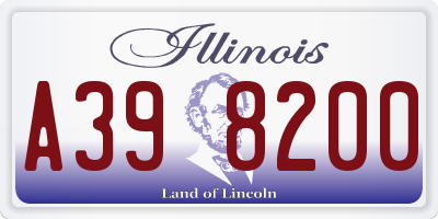 IL license plate A398200