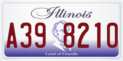 IL license plate A398210