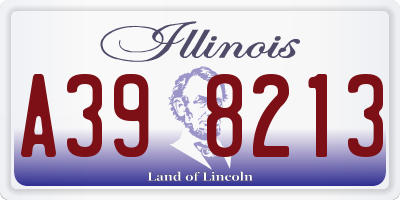 IL license plate A398213