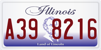 IL license plate A398216