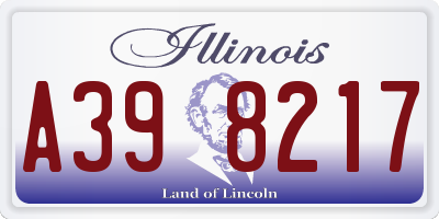 IL license plate A398217