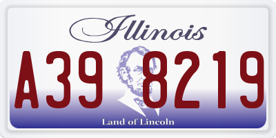 IL license plate A398219