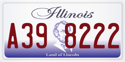 IL license plate A398222