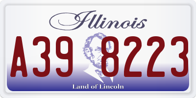 IL license plate A398223