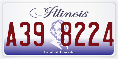 IL license plate A398224