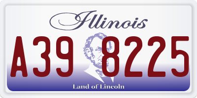 IL license plate A398225