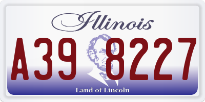 IL license plate A398227