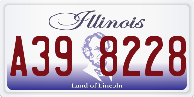 IL license plate A398228