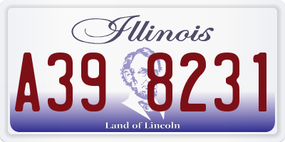 IL license plate A398231