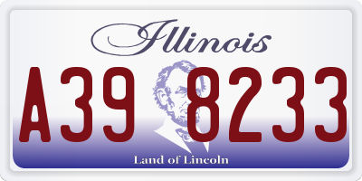 IL license plate A398233
