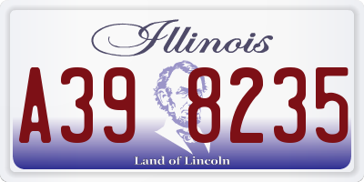 IL license plate A398235