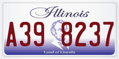 IL license plate A398237