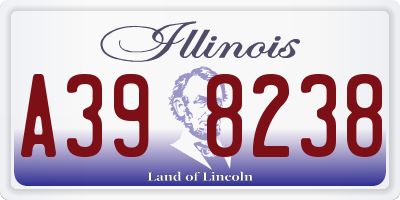 IL license plate A398238