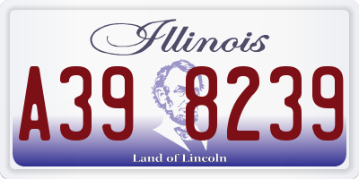 IL license plate A398239