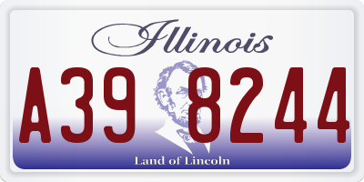 IL license plate A398244