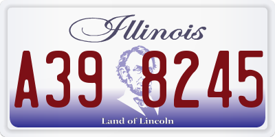 IL license plate A398245