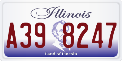 IL license plate A398247