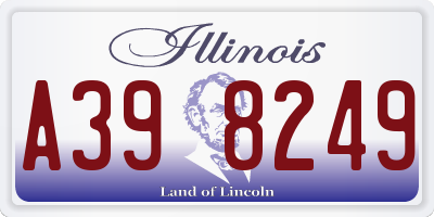 IL license plate A398249