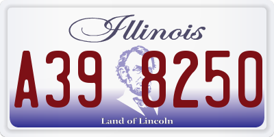 IL license plate A398250