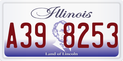 IL license plate A398253